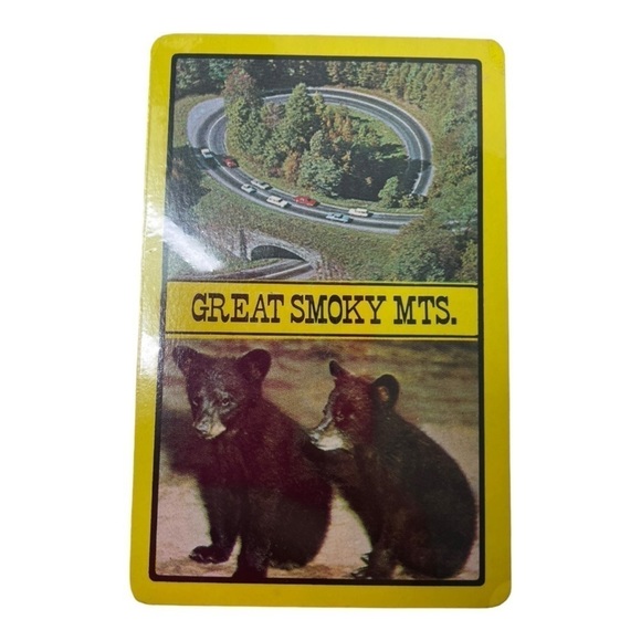 NWT Vintage Souvenir Great Smoky Mountains Black Bear 2 Decks Of Cards - Picture 2 of 3